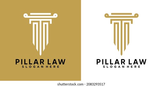 pillar law logo design with style and cretive concept