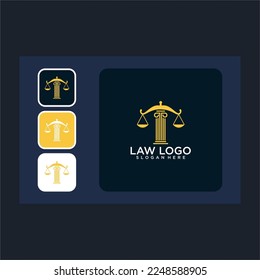 pillar with law logo design template