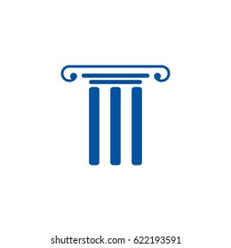 pillar law logo stylized creative design template