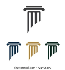 pillar law logo stylized creative  design template