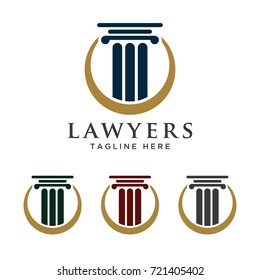 pillar law logo stylized creative  design template