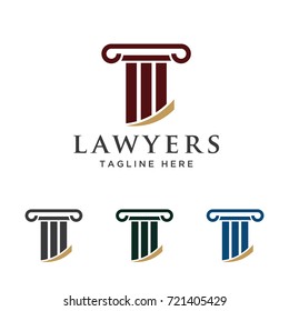 pillar law logo stylized creative  design template