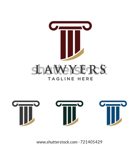 pillar law logo stylized creative  design template