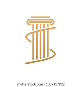 Pillar law logo template design