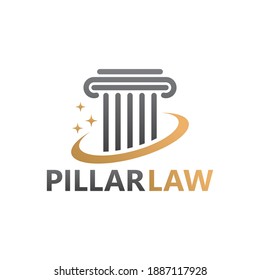 Pillar law logo template design