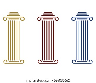 pillar law logo vector illustration