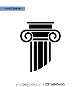 Pillar Law Office icon logo design vector template illustration