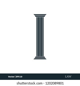 pillar law office icon vector logo element