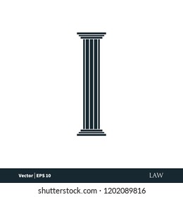 pillar law office icon vector logo element
