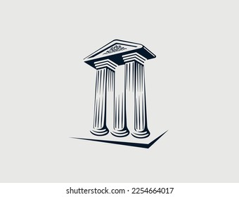 Pillar Law Office Logo Template Illustration Design.