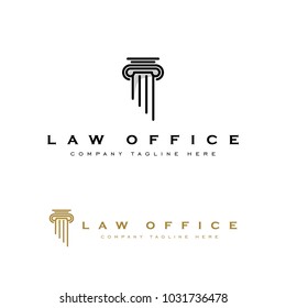 Pillar Law Office Vector Logo Template