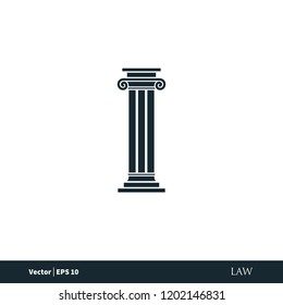 pillar legal law office icon vector logo element