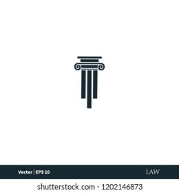 pillar legal law office icon vector logo element