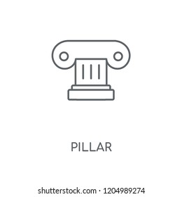 Pillar linear icon. Pillar concept stroke symbol design. Thin graphic elements vector illustration, outline pattern on a white background, eps 10.