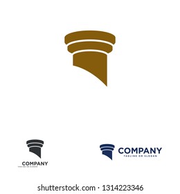 Pillar Logo Design for law firm, attorney or architecture. Vector eps 10