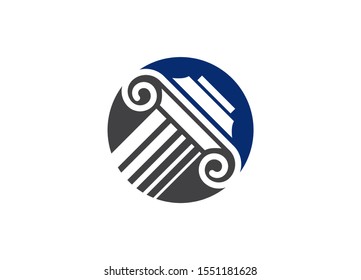 Pillar Logo Design for a law firm, Lawyer Attorney Legal Law firm Logo sign symbol