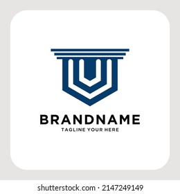 Pillar Logo Design for law firm, lawyer or university.