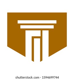 Pillar Logo Design vector illustration eps10