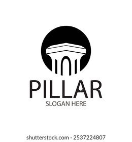 pillar logo design vector illustration
