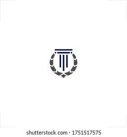 diseño elegante del emblema del logotipo del pilar