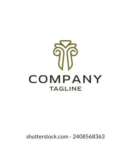Pillar logo icon design template flat vector