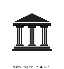 Pillar logo icon design template isolated illustration