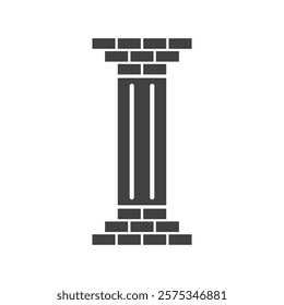 Pillar logo icon flat design