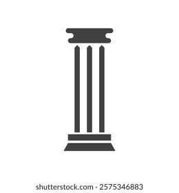 Pillar logo icon flat design