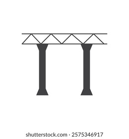 Pillar logo icon flat design