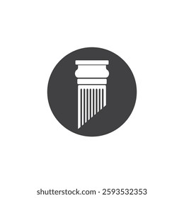Pillar logo icon flat design