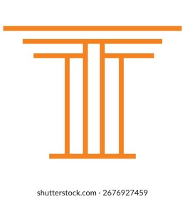 ícone de logotipo de pilar design de vetor