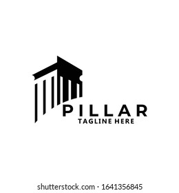 pillar logo icon vector isolated