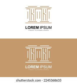Pillar Logo, Law Design, Building Construction Pillar Vector, Product Brand Illustration Icon