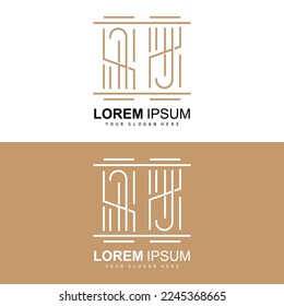 Pillar Logo, Law Design, Building Construction Pillar Vector, Product Brand Illustration Icon