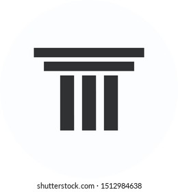 Pillar logo, law flat icon vector design. Great for mobile app, web design, print materials, etc.