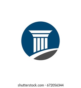 Pillar Logo for Lawyer Firm Illustration Design. Vector EPS 10.