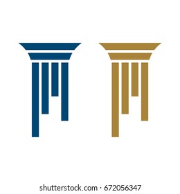 Pillar Logo For Lawyer Firm Illustration Design. Vector EPS 10.