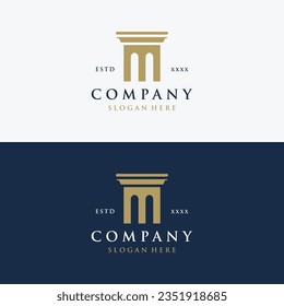 Pillar logo for legal lawyers with a luxurious and modern building column concept.