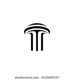 Logotipo de pilar com forma simples