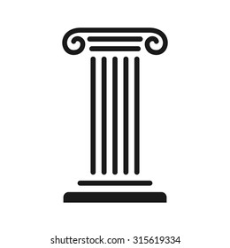 Pillar Logo. Pillar Symbol. Law Icon.