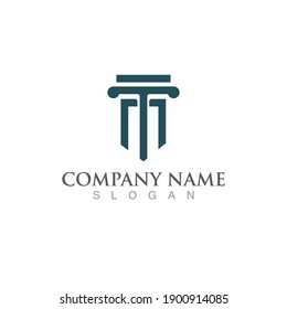 Pillar logo and symbol vector