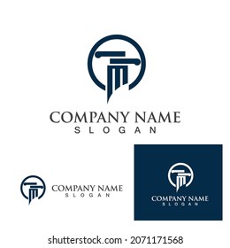 Pillar logo and symbol vector