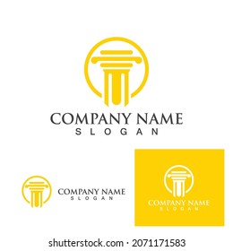 Pillar logo and symbol vector