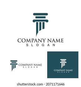 Pillar logo and symbol vector