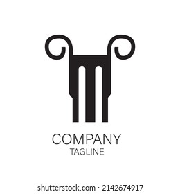 Pillar logo and symbol vector