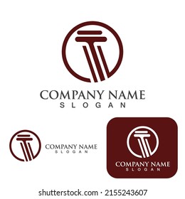  Pillar logo and symbol vector