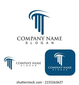  Pillar logo and symbol vector