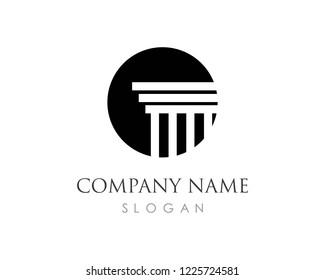 Pillar Logo Template. Column Vector Design