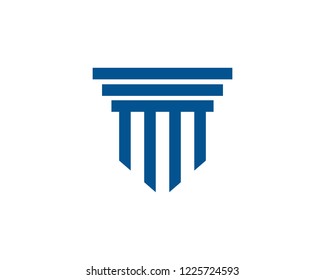 Pillar Logo Template. Column Vector Design