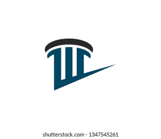 Pillar Logo Template. Column Vector illustration Design